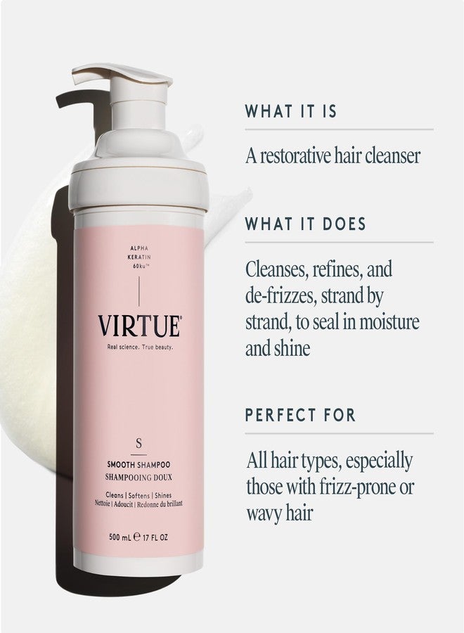 VIRTUE Smooth Sulfate Free Shampoo for Frizz Control for Curly Hair, Safe for All Hair Types, Color Safe - Image 2